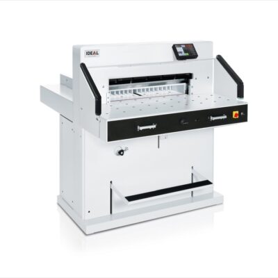 CLC | A white background showcasing the Ideal 7260 LT Electric Guillotine.