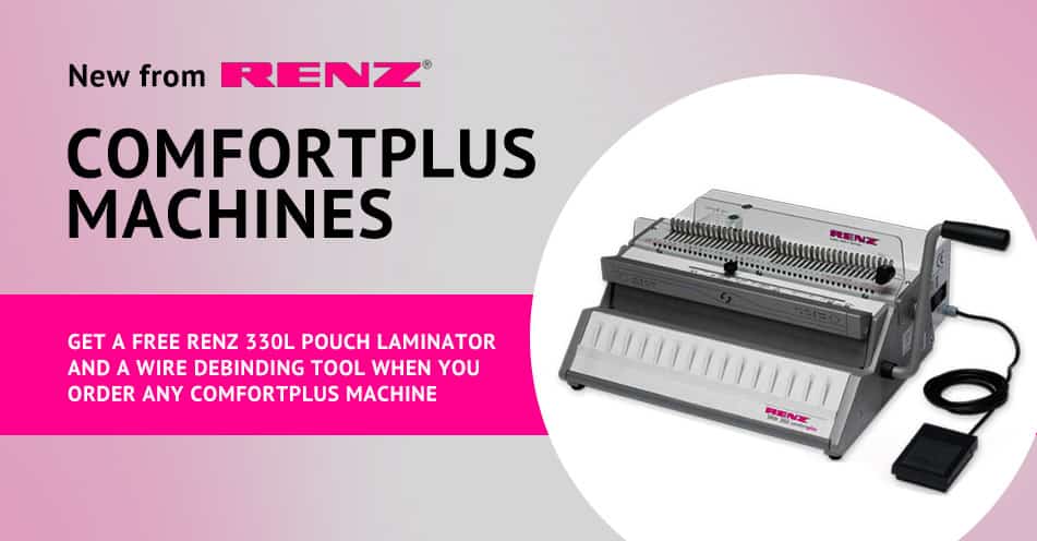 CLC | New pink and white Comfortplus Machines advertisement by Renz.