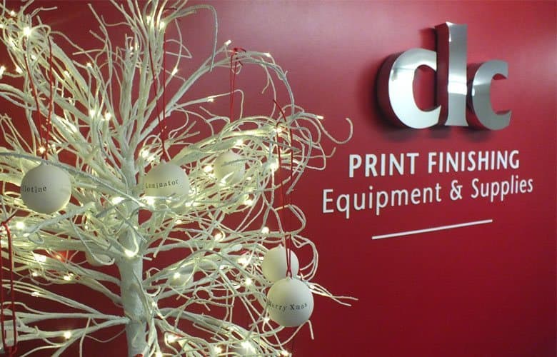 CLC | Dc print finishing equipment and supplies with modified Christmas opening hours for 2019.
