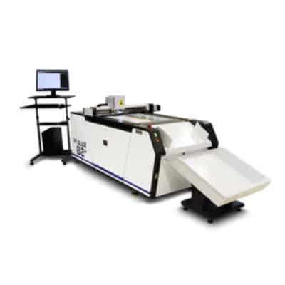 CLC | A PFi Blade B2+ Digital Die Cutting Machine is used to cut paper.