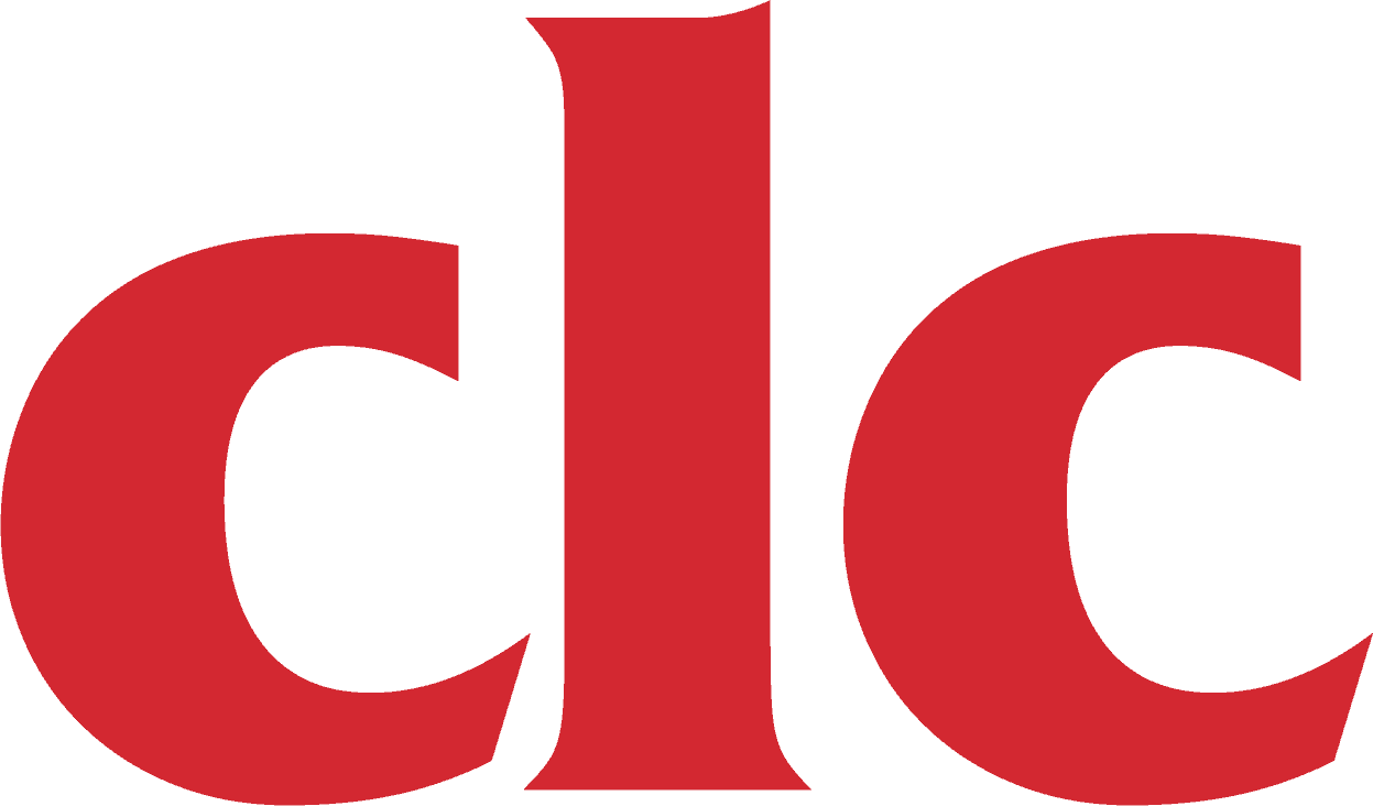 CLC | The clc logo displayed on the header of the homepage in 2023.